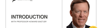 A photo of Professor Howard Baetjer appears with the titles 'Foundational Concepts in Economics,' and 'Introduction.'