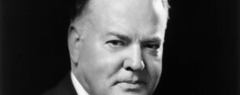 A photograph of Herbert Hoover