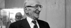 Nobel prize winning economist Professor Friedrich Hayek, 84, at a presentation ceremony at which he received the Aims of Industry organisation's first International Free Enterprise Award.